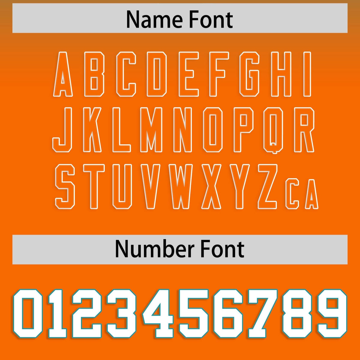 Custom Aqua Orange Gradient Fashion Personalized Authentic Football Jersey