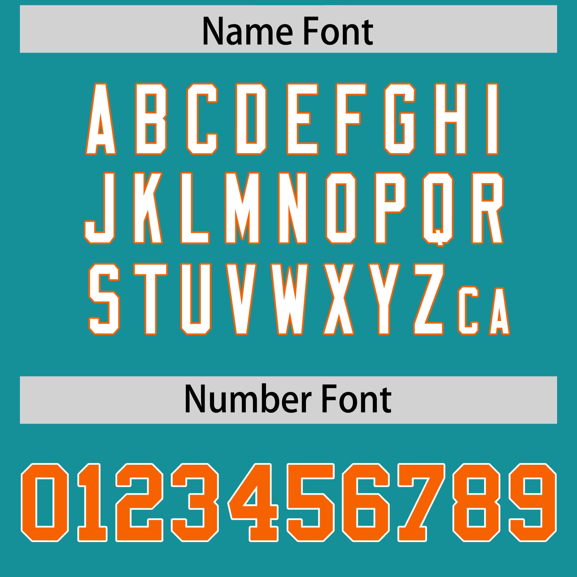 Custom Aqua Orange Personalized Shoulder Star Pattern Authentic American Football Jersey