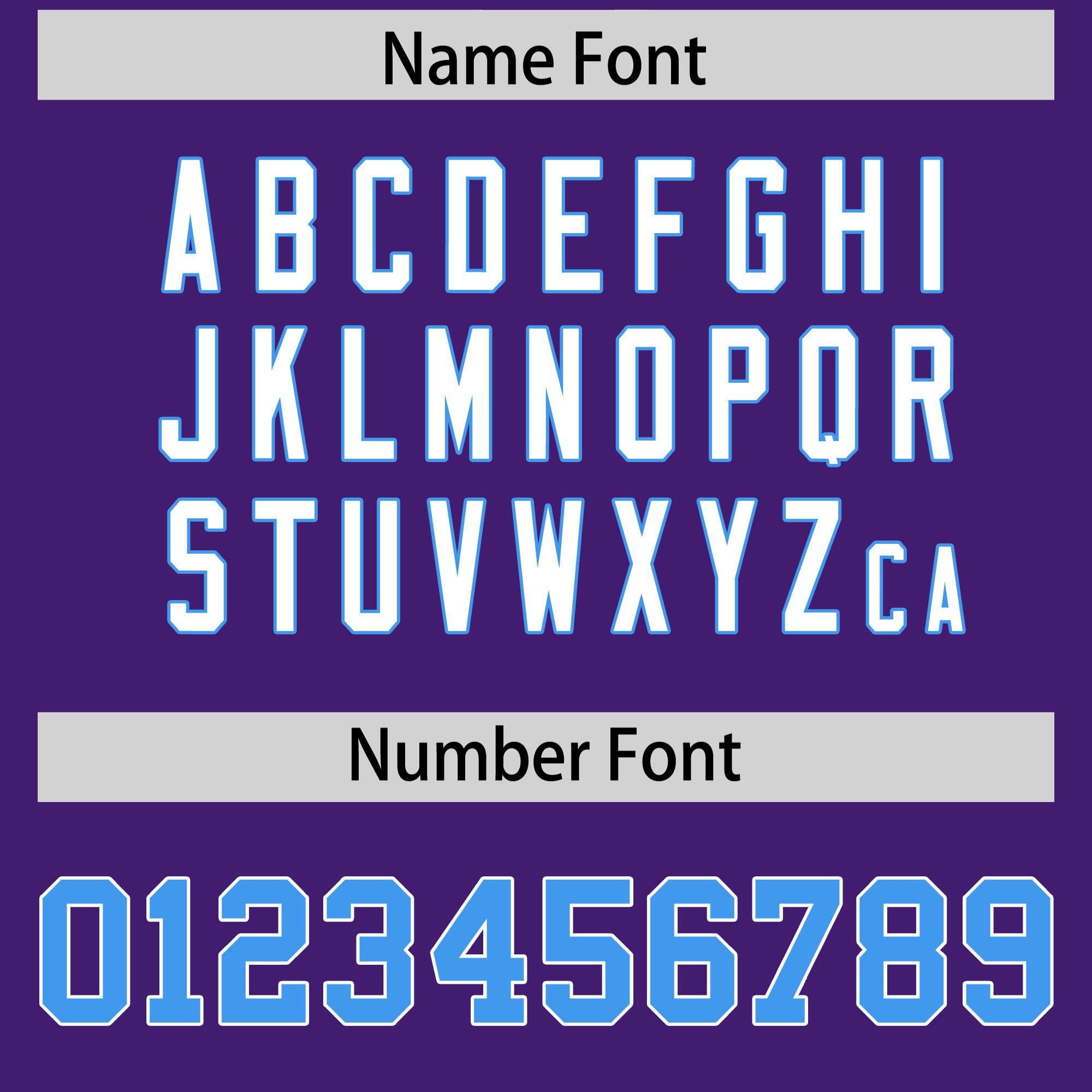 Custom Purple Powder Blue Personalized Shoulder Star Pattern Authentic American Football Jersey