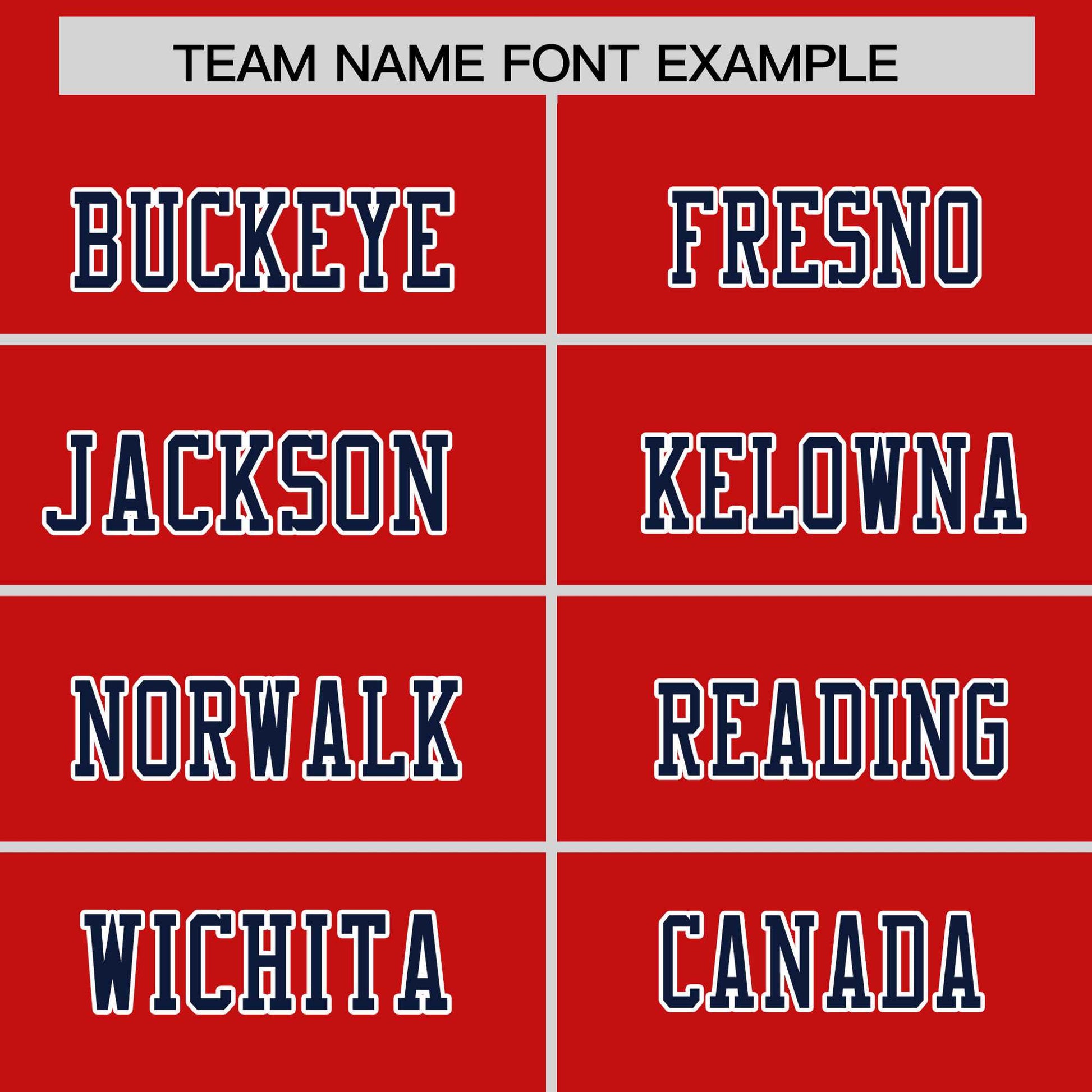 Custom Red Navy-White Personalized Classic Authentic Football Jersey