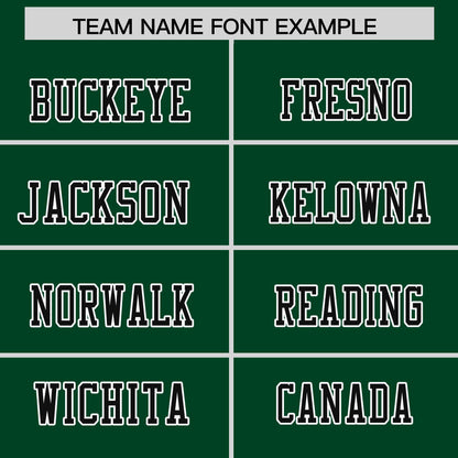 Custom Green Black-White Personalized Classic Authentic Football Jersey