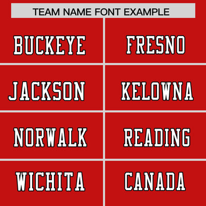 Custom Red White-Black Personalized Classic Authentic Football Jersey