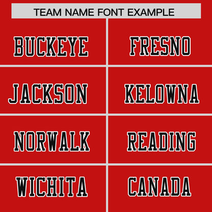 Custom Red Black-White Personalized Classic Authentic Football Jersey