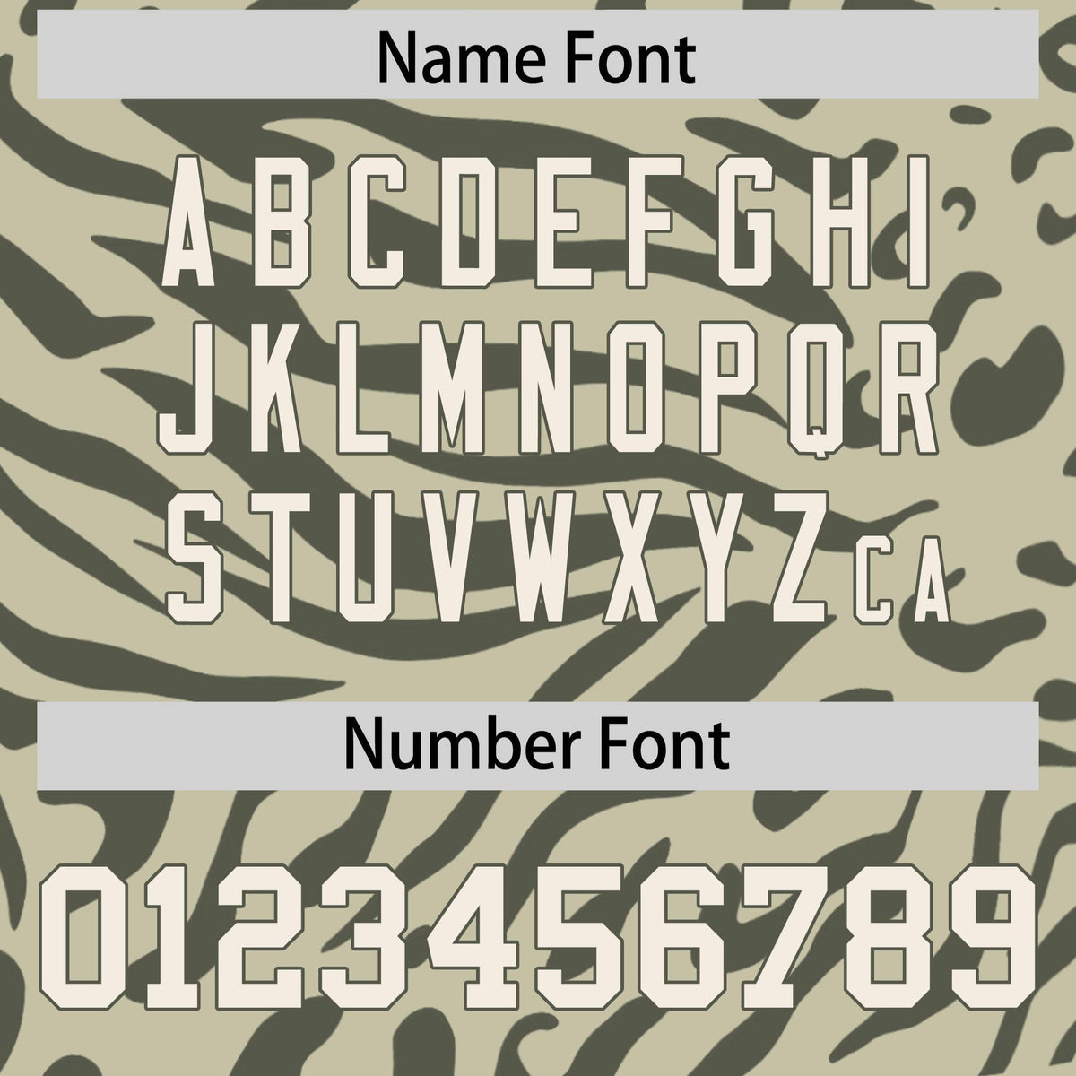 Custom Camel Olive Personalized Zebra Stripes Pattern Authentic Football Jersey