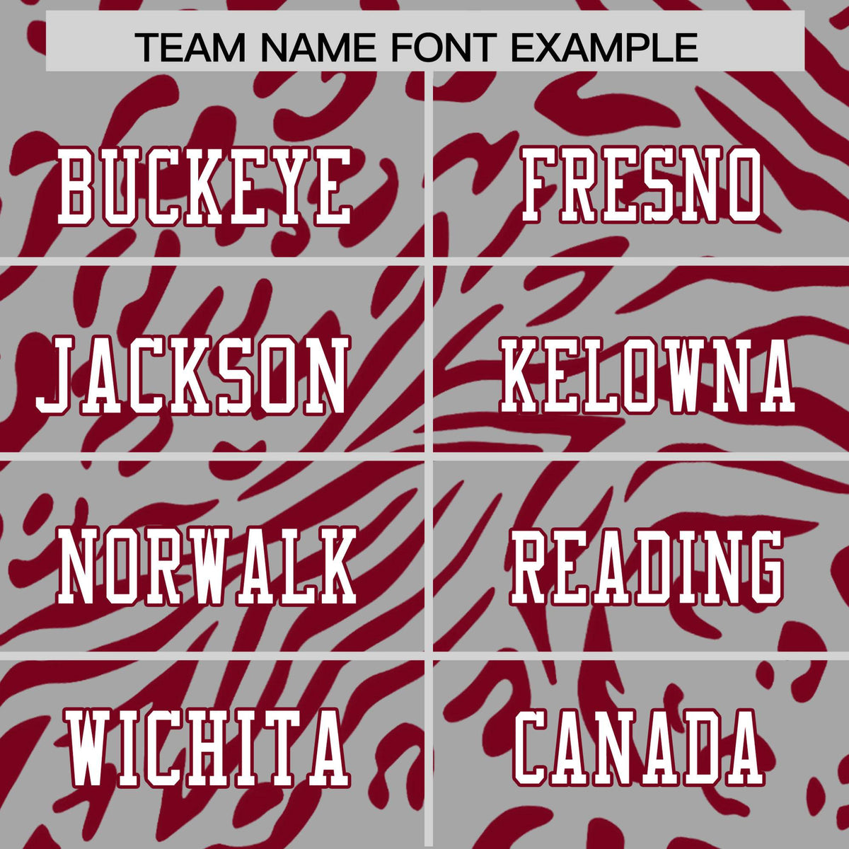 Custom Gray Crimson Personalized Zebra Stripes Pattern Authentic Football Jersey