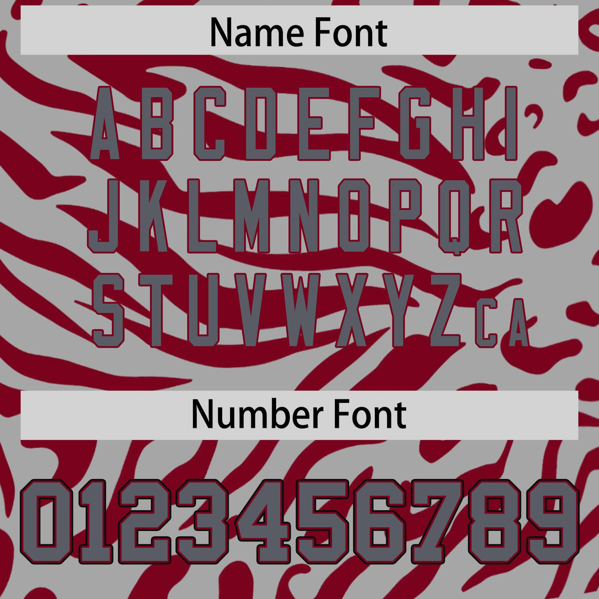 Custom Gray Crimson Personalized Zebra Stripes Pattern Authentic Football Jersey