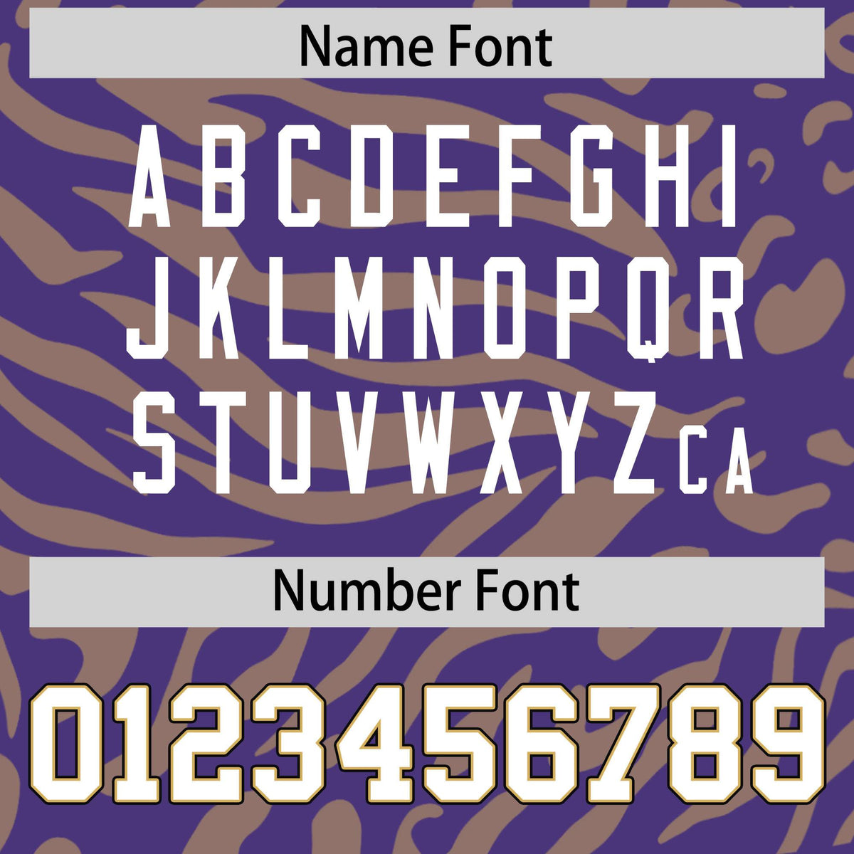 Custom Purple Khaki Personalized Zebra Stripes Pattern Authentic Football Jersey