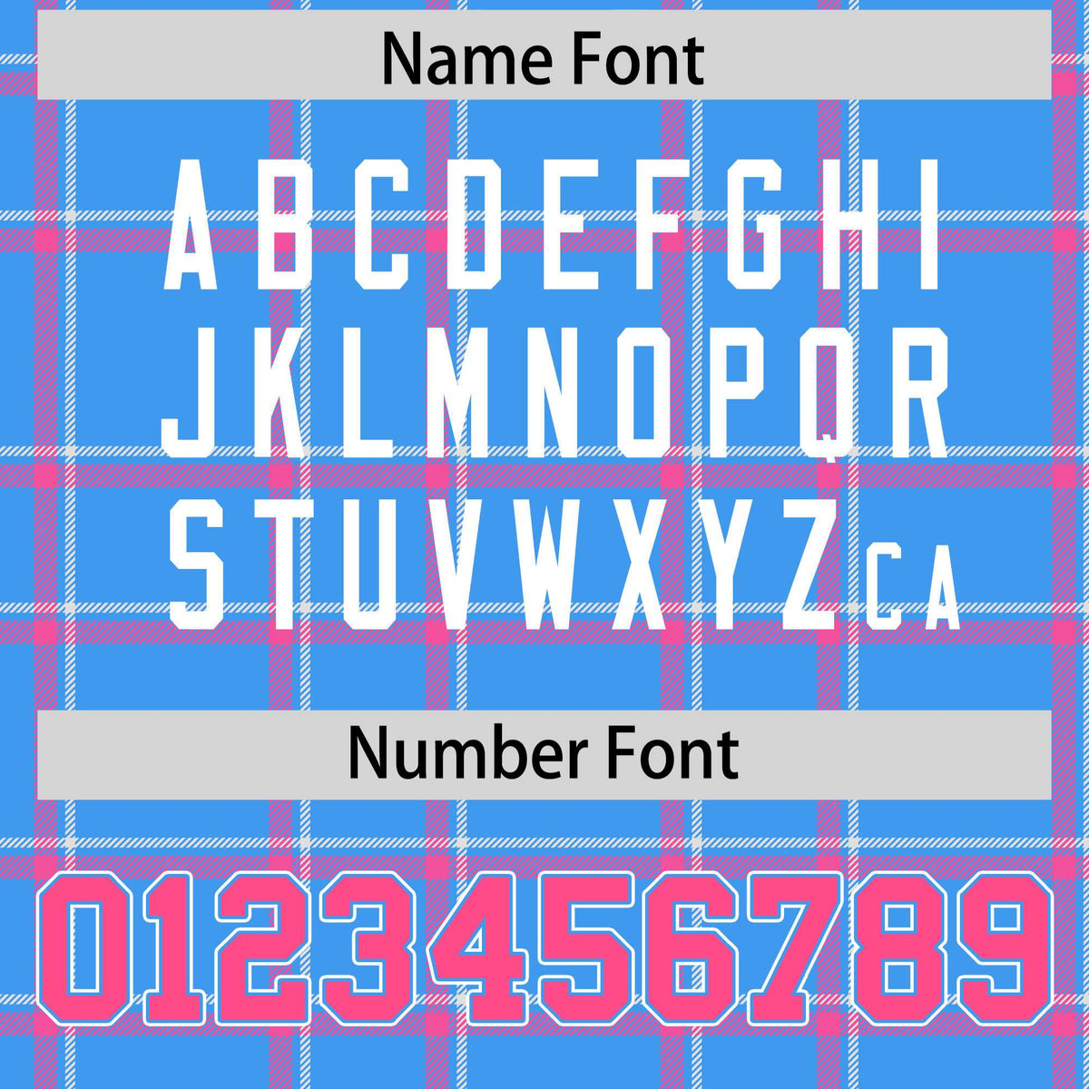 Custom Powder Blue Personalized Plaid Pattern Design Authentic Football Jersey