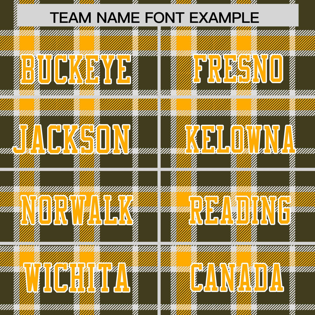 Custom Yellow Olive Personalized Plaid Pattern Design Authentic Football Jersey