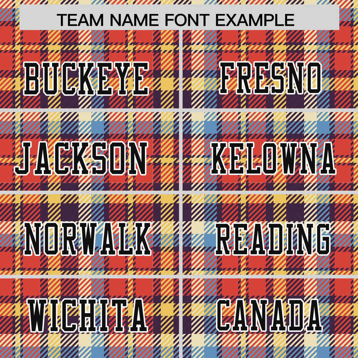 Custom Red Personalized Plaid Pattern Design Authentic Football Jersey