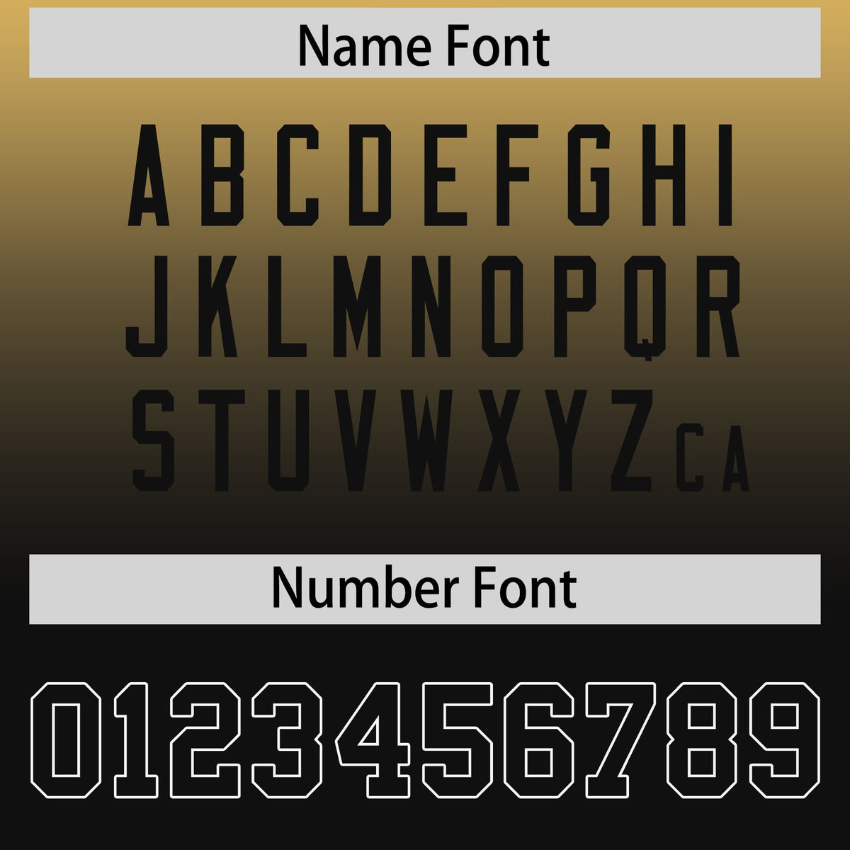 Custom Old Gold Black Gradient Personalized Side Pattern Authentic Football Jersey