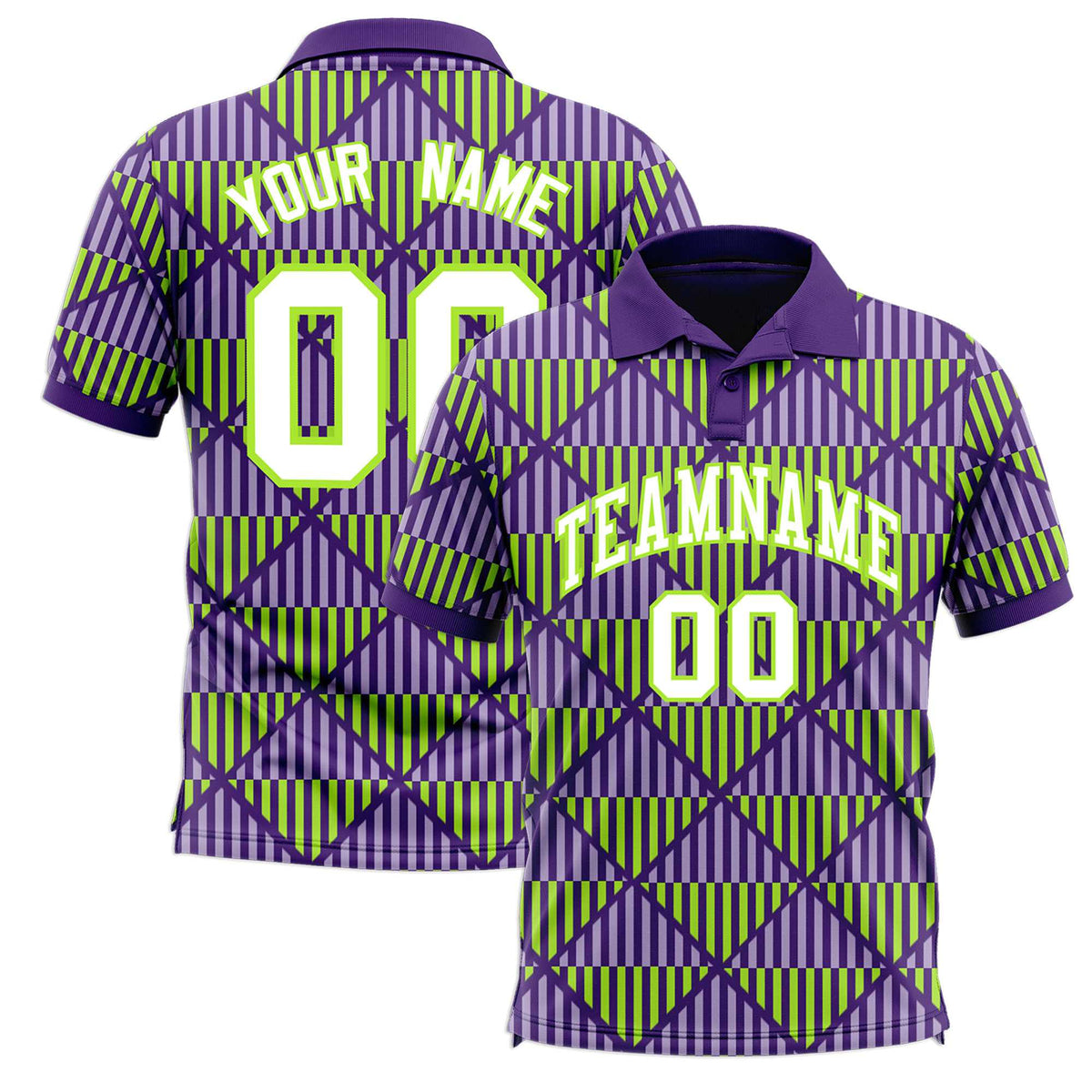 Custom Purple Lingge Sunshine Polo Shirts