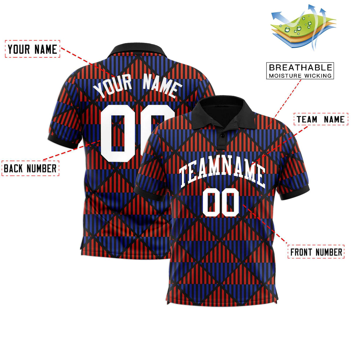 Custom Black Lingge Sunshine Polo Shirts