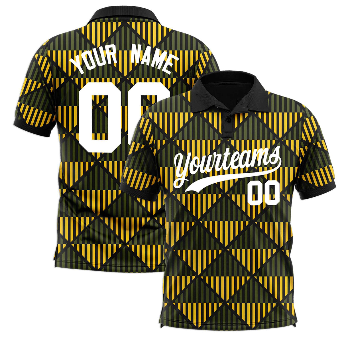 Custom Black Lingge Sunshine Polo Shirts