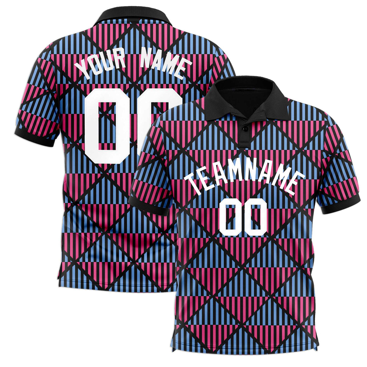 Custom Black Lingge Sunshine Polo Shirts