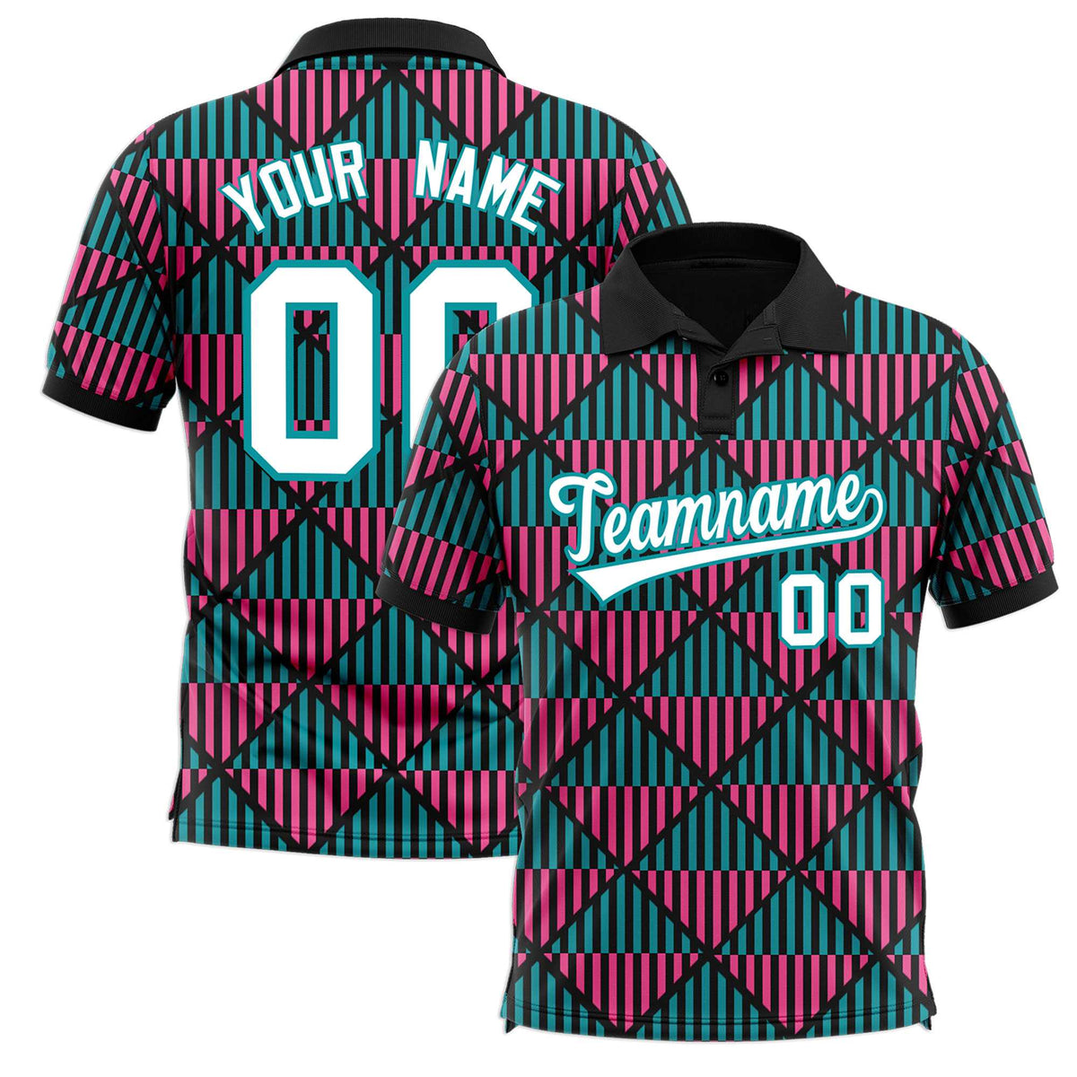 Custom Black Lingge Sunshine Polo Shirts