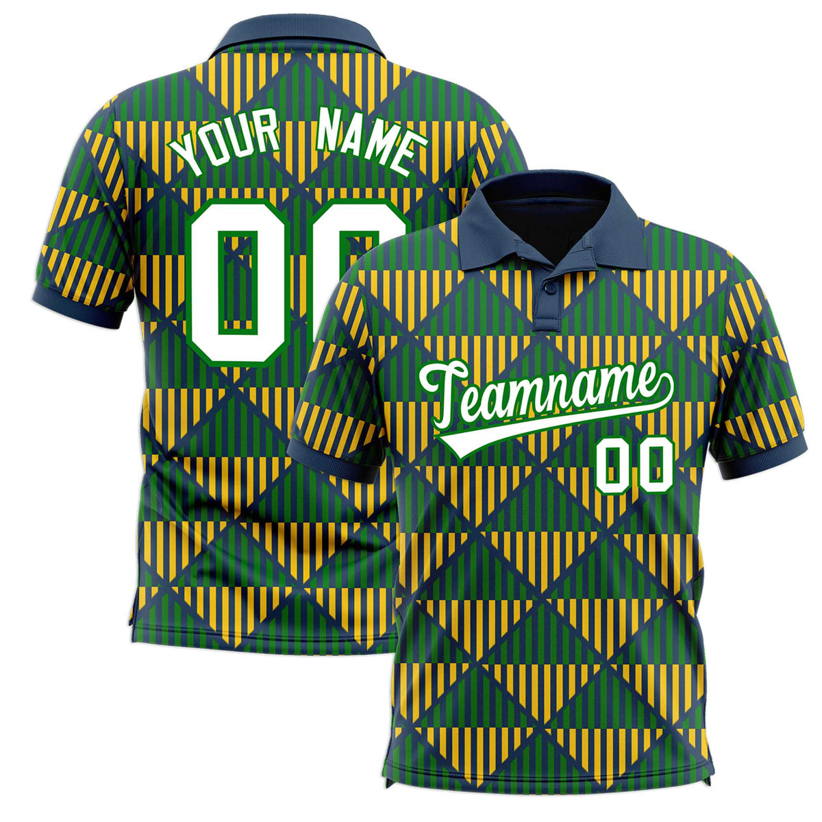 Custom Midnight Blue Lingge Sunshine Polo Shirts