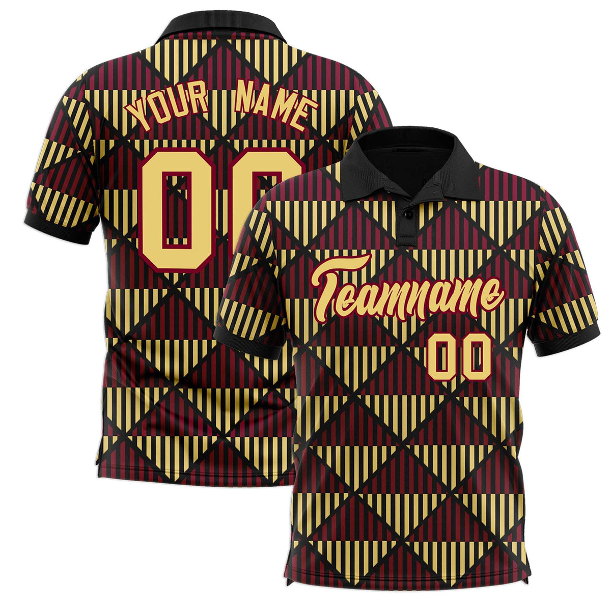 Custom Black Lingge Sunshine Polo Shirts