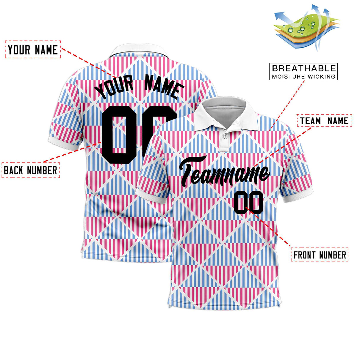 Custom White Lingge Sunshine Polo Shirts