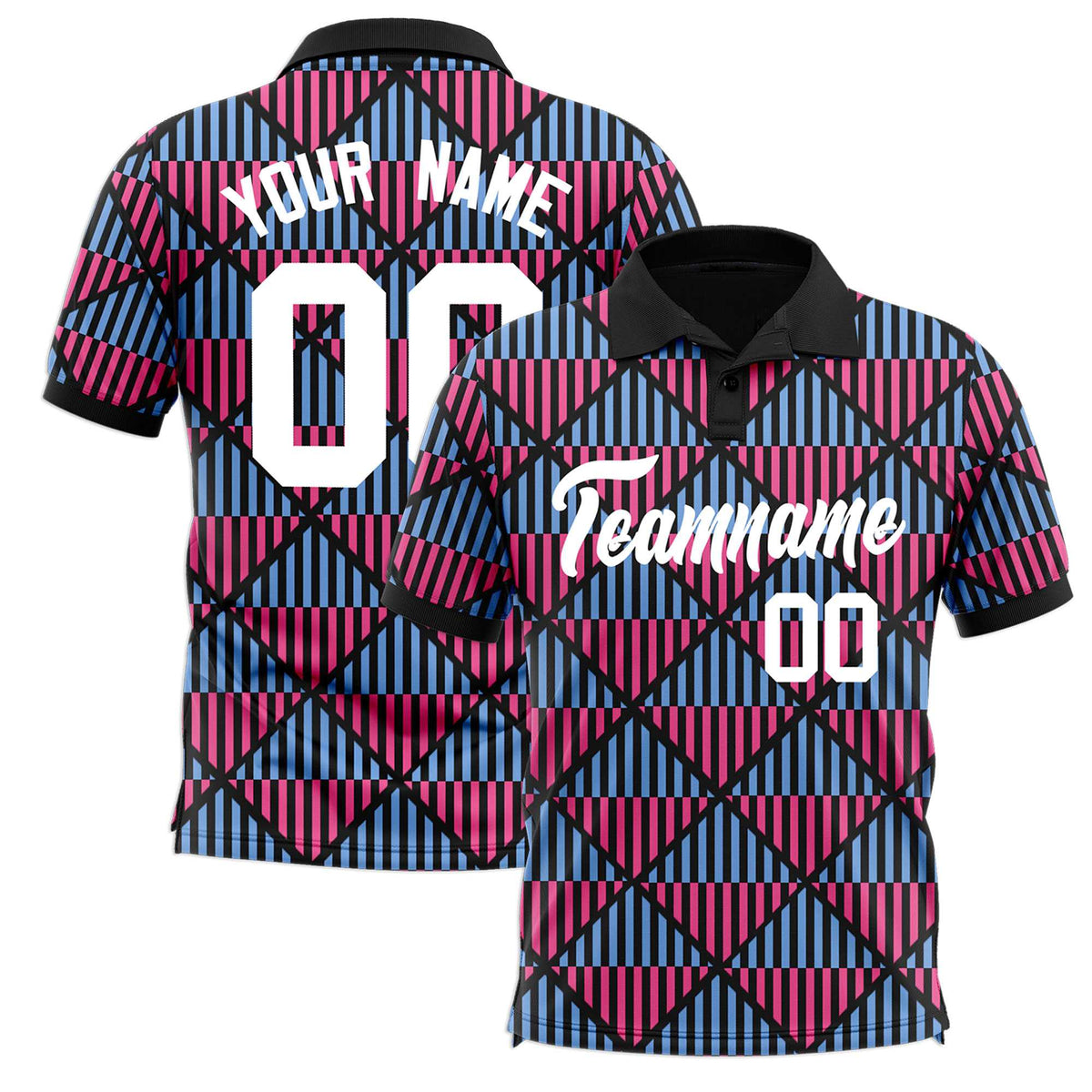 Custom Black Lingge Sunshine Polo Shirts