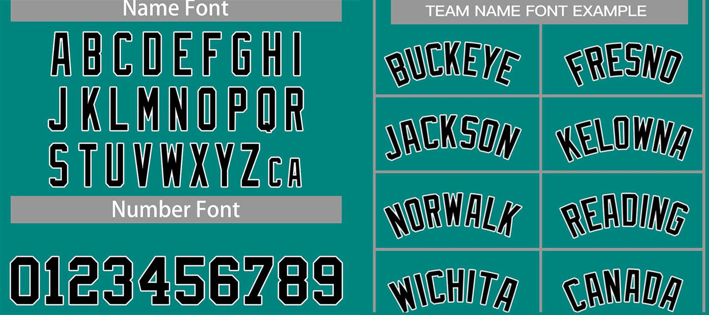 Custom Teal Black-White Classic Tops Casual Basketball Jersey