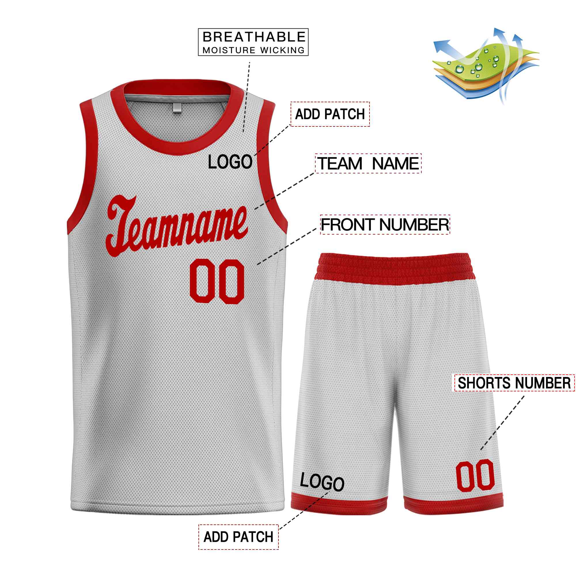 Custom Gray Maroon Classic Sets Sports Uniform Basketball Jersey