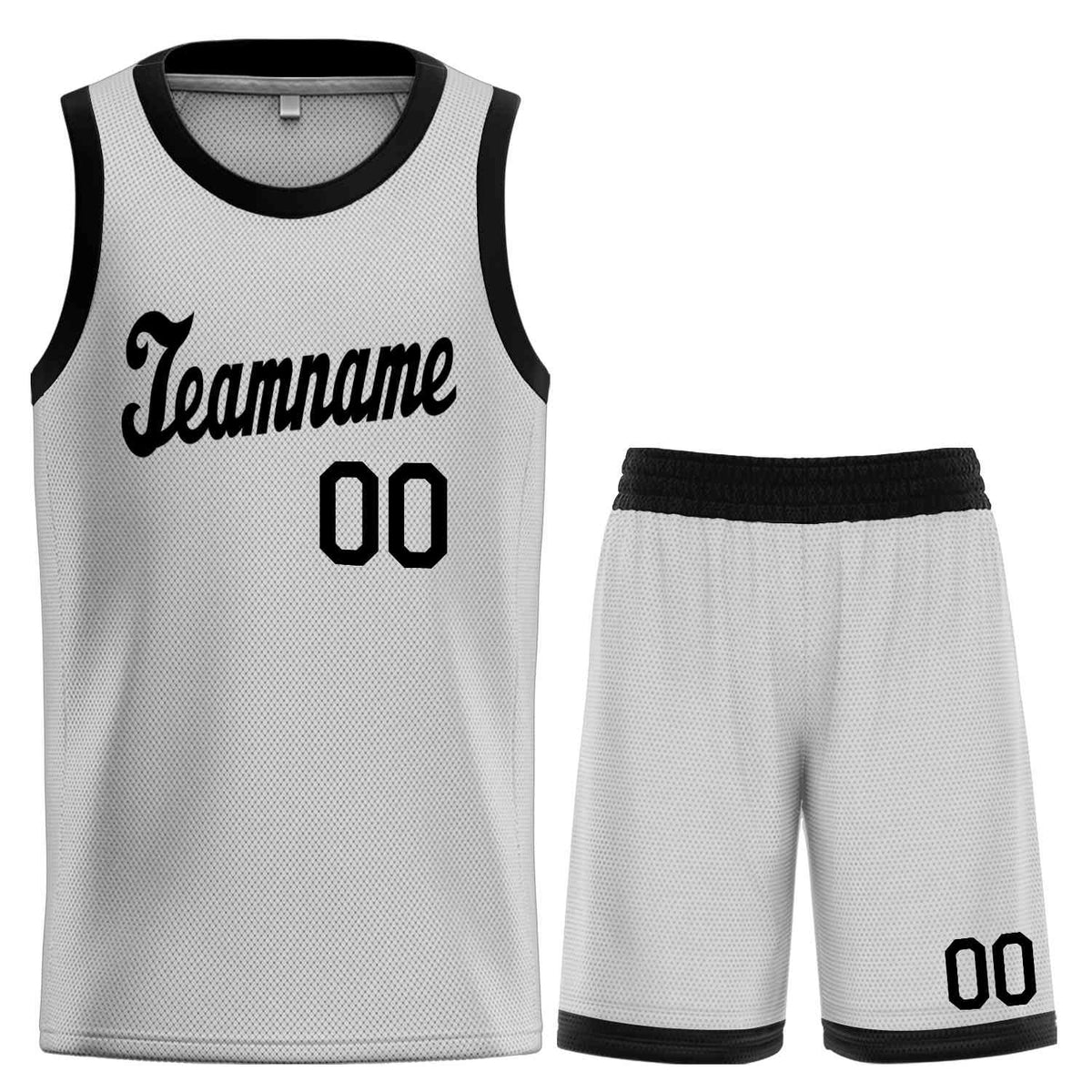 Custom Gray Black Classic Sets Sports Uniform Basketball Jersey