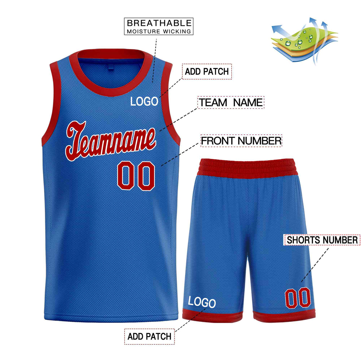 Custom Blue Maroon-White Classic Sets Sports Uniform Basketball Jersey