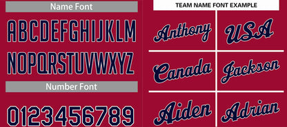 Custom Maroon Navy-White Classic Sets Sports Uniform Basketball Jersey