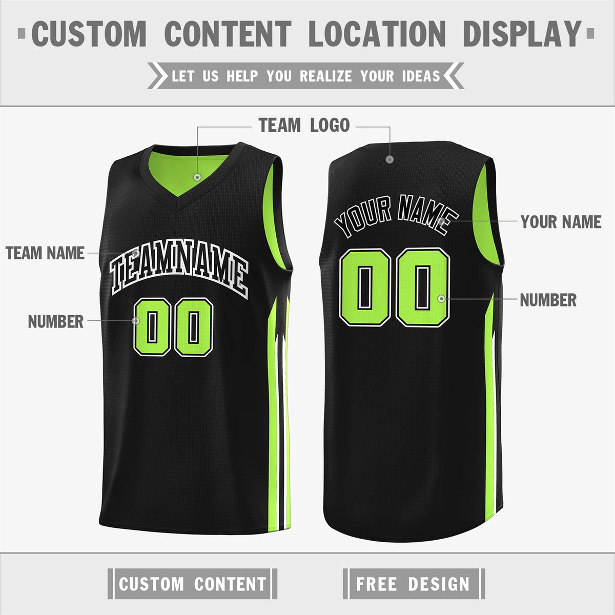 Custom Reversible Basketball Jersey Personalized Double Side Tops