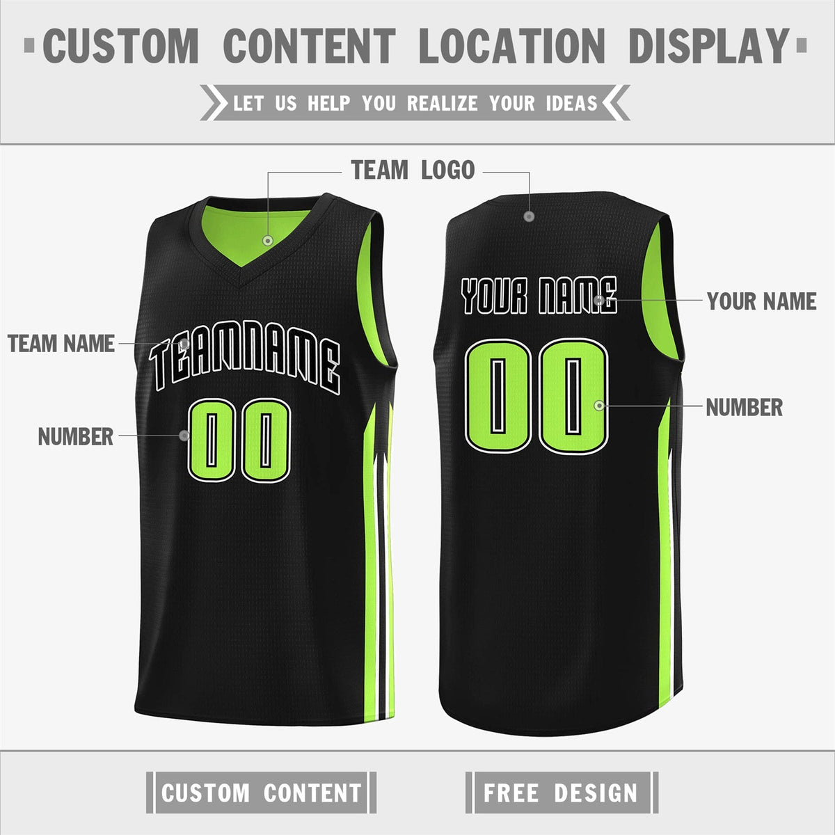 Custom Reversible Basketball Jersey Personalized Double Side Tops
