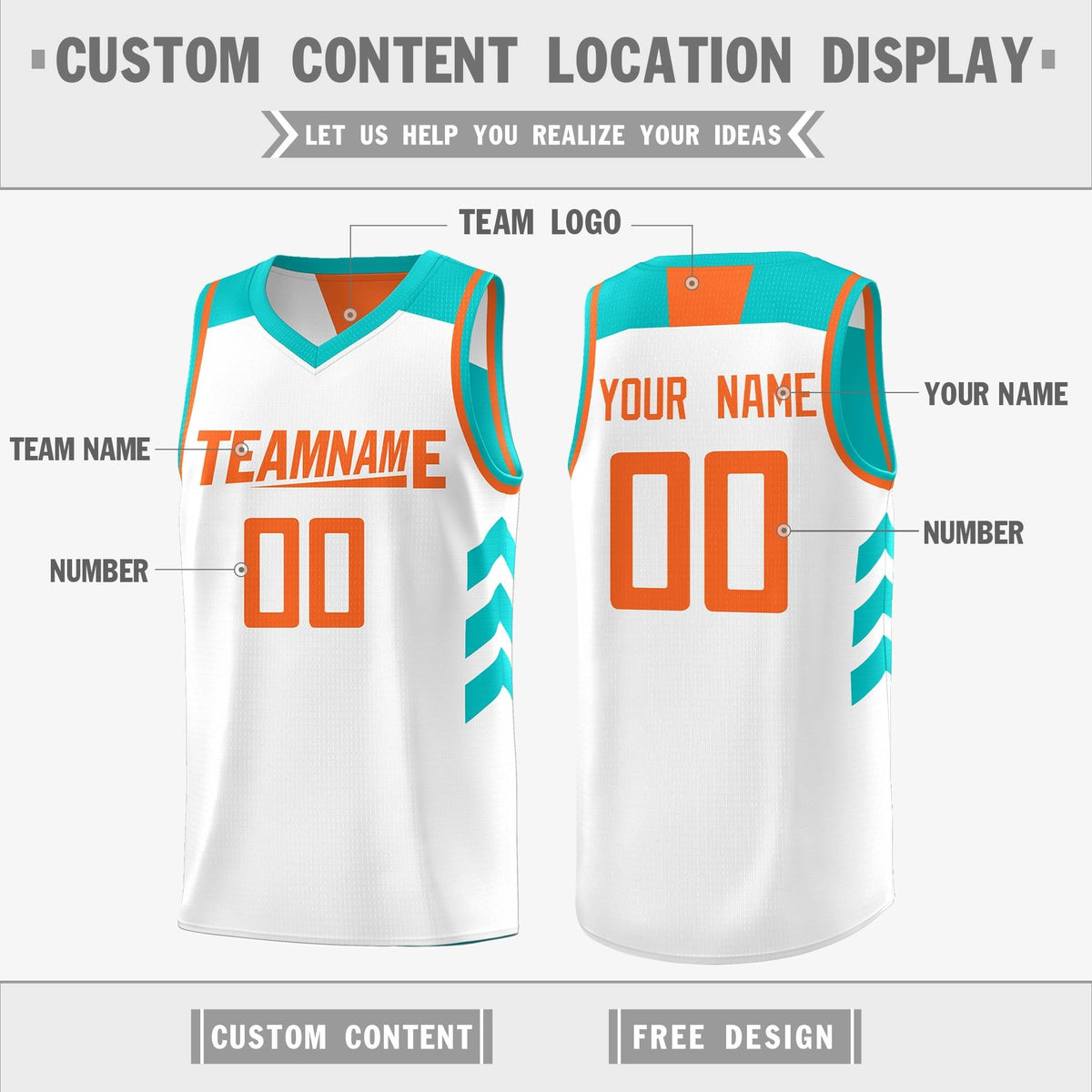 Custom Aqua White Reversible Double Side Tops Basketball Jersey