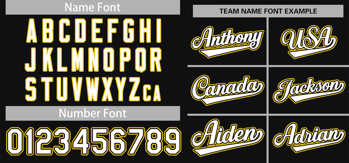 Custom Black White-Yellow Classic Style Authentic Baseball Jersey