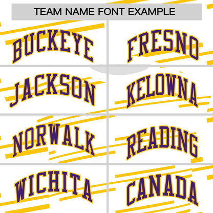 Custom White Gold Personalized Slanting Line Graffiti Pattern Performance T-Shirt