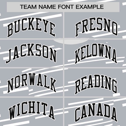 Custom Gray White Personalized Slanting Line Graffiti Pattern Performance T-Shirt