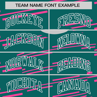 Custom Aqua Pink Personalized Slanting Line Graffiti Pattern Performance T-Shirt