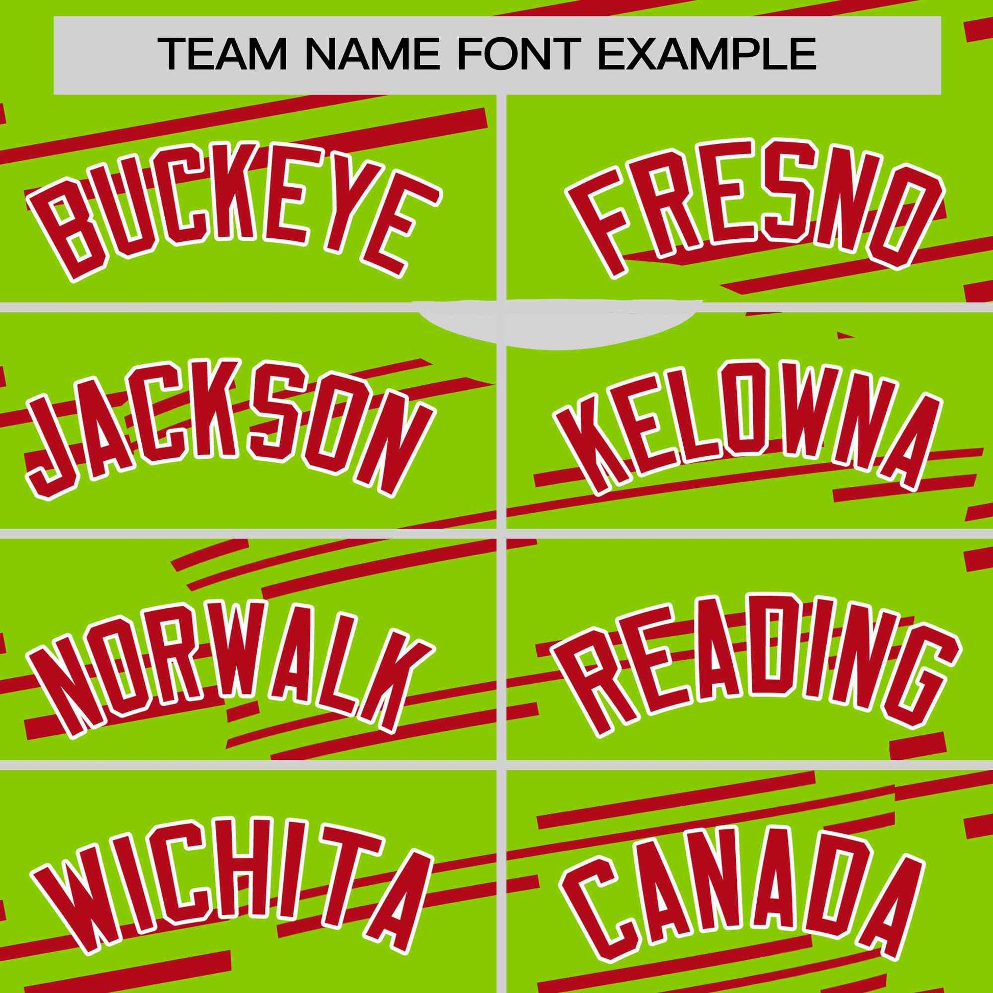 Custom Neon Green Red Personalized Slanting Line Graffiti Pattern Performance T-Shirt