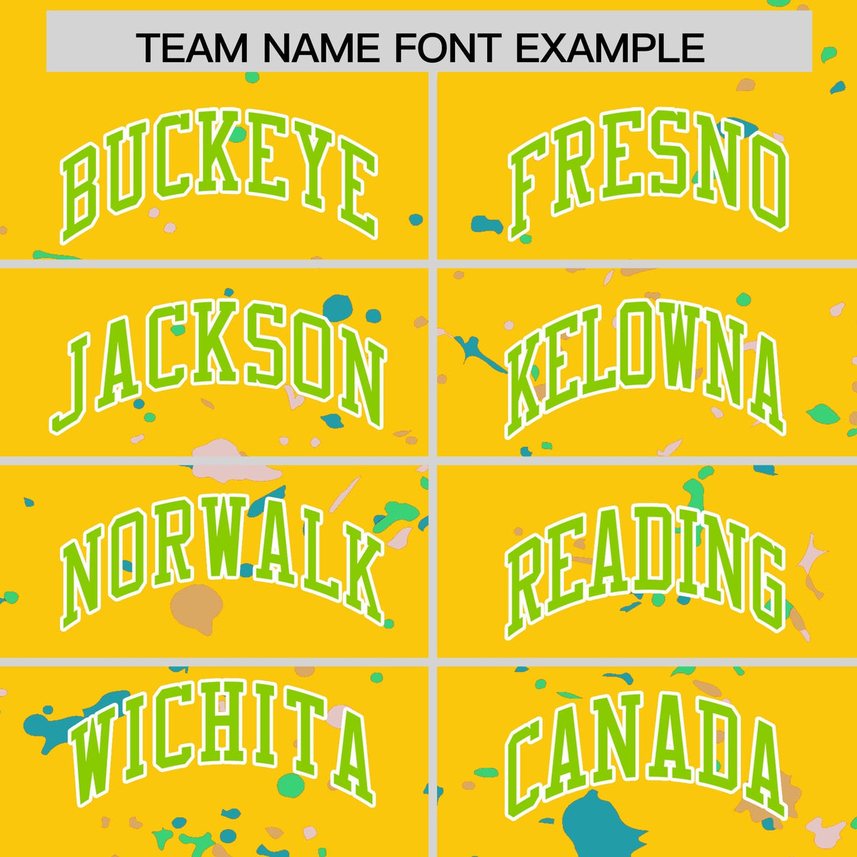 Custom Gold Neon Green White Spray Painting Graffiti Pattern Personalization T-shirt| KXKSHOP