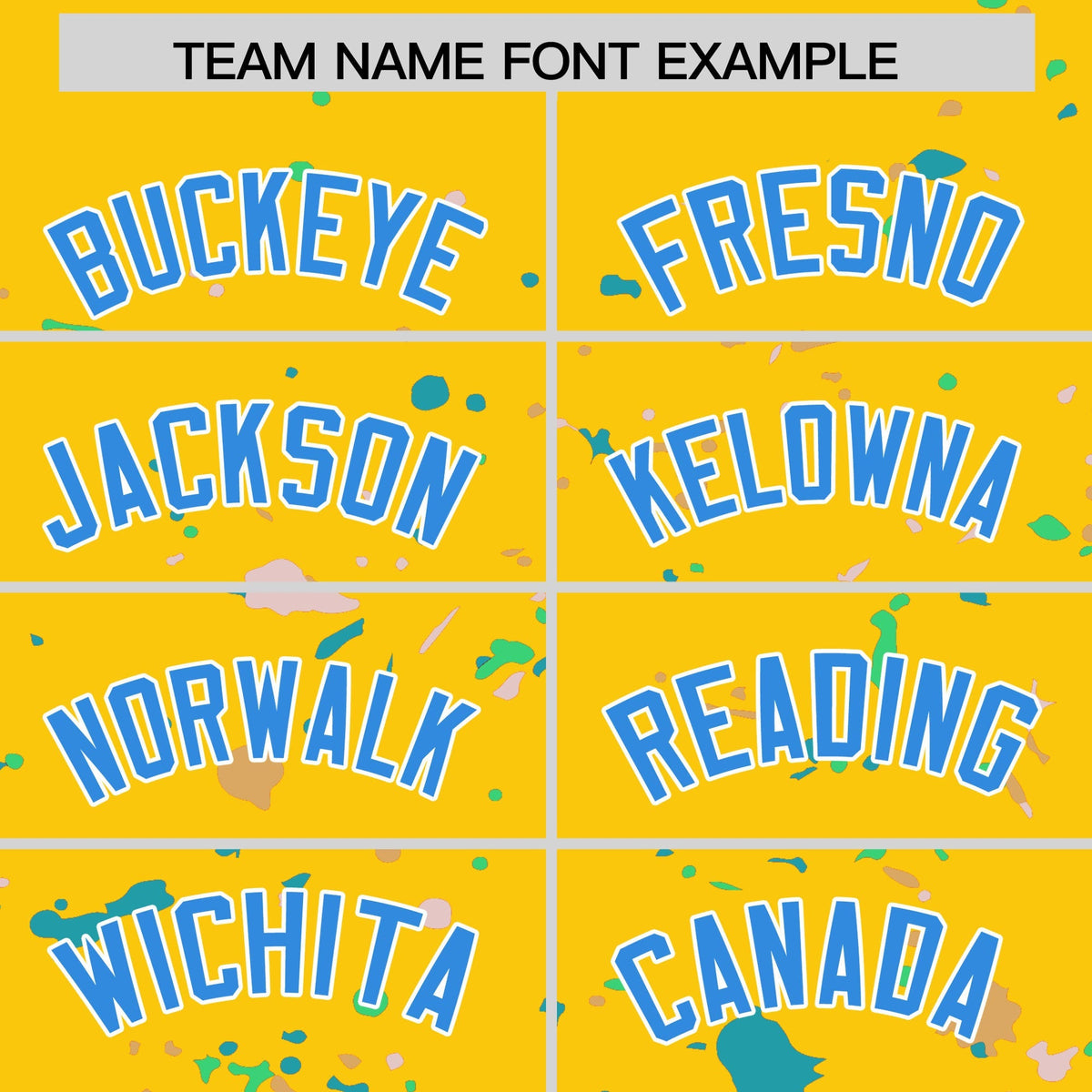 Custom Gold Powder Blue White Spray Painting Graffiti Pattern Personalization T-shirt| KXKSHOP