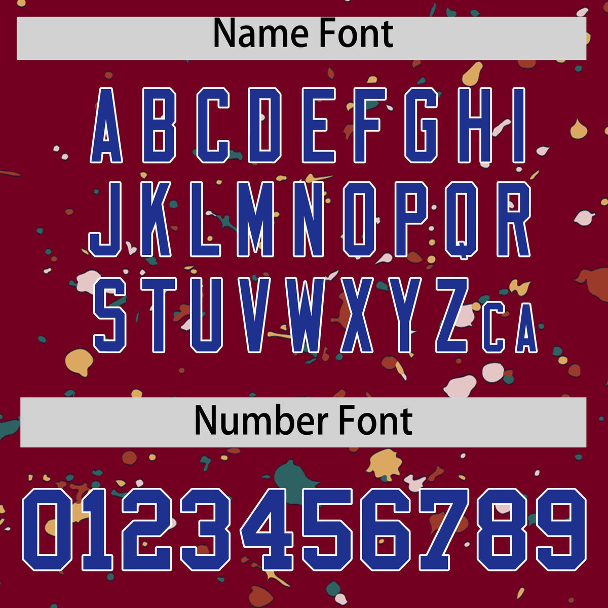 Custom Crimson Royal Blue White Spray Painting Graffiti Pattern Personalization T-shirt| KXKSHOP