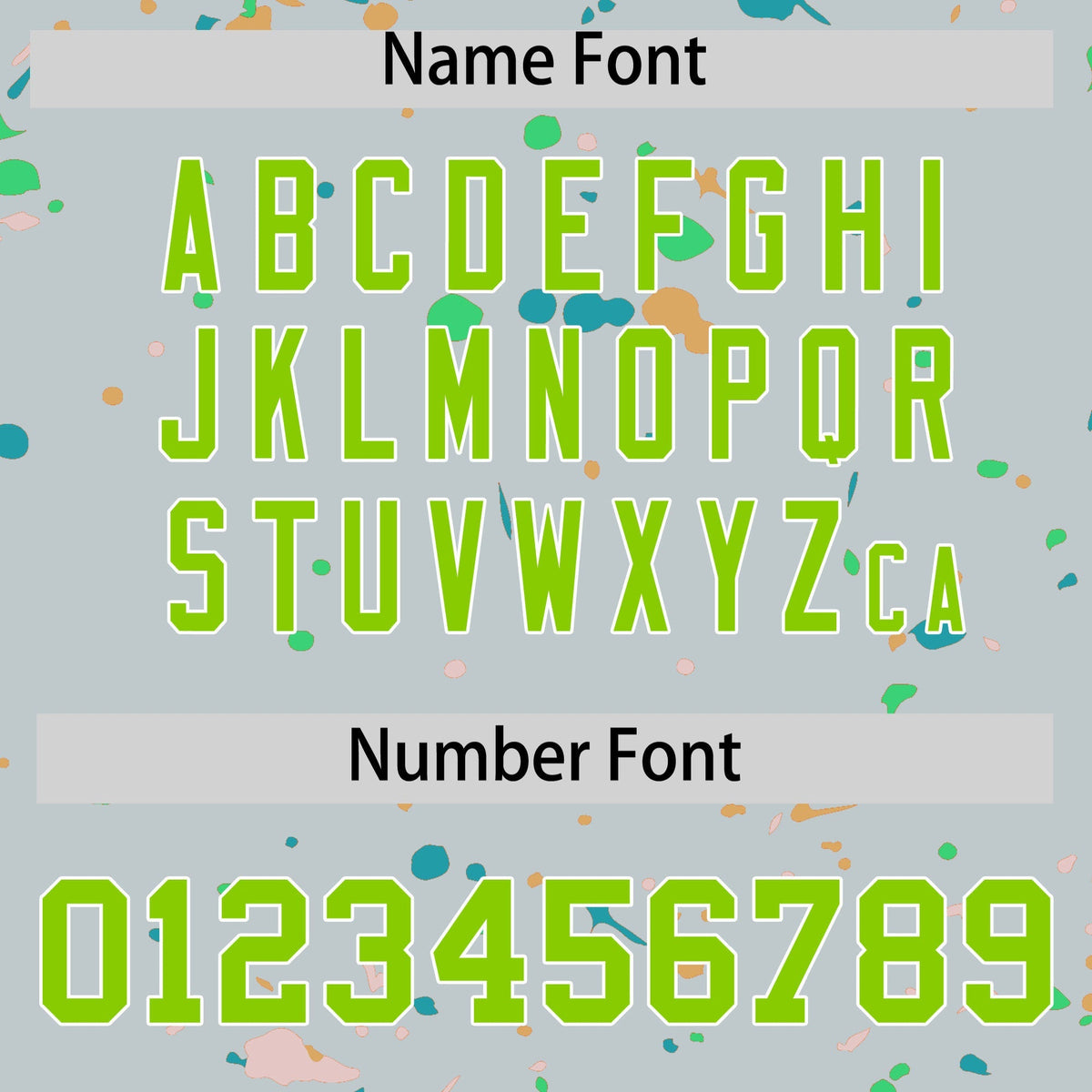 Custom Silver Neon Green White Spray Painting Graffiti Pattern Personalization T-shirt| KXKSHOP