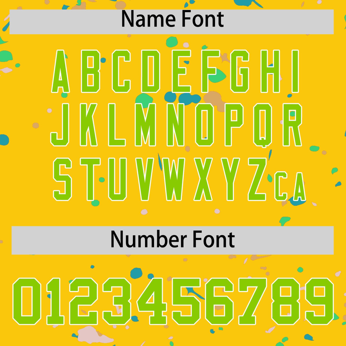 Custom Gold Neon Green White Spray Painting Graffiti Pattern Personalization T-shirt| KXKSHOP