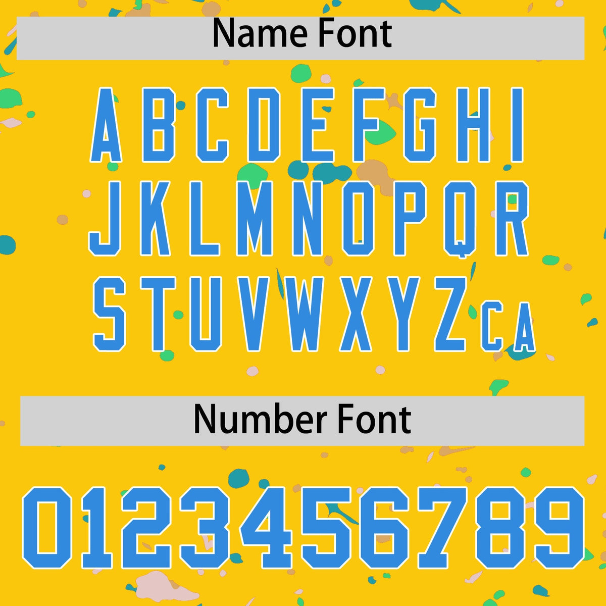 Custom Gold Powder Blue White Spray Painting Graffiti Pattern Personalization T-shirt| KXKSHOP