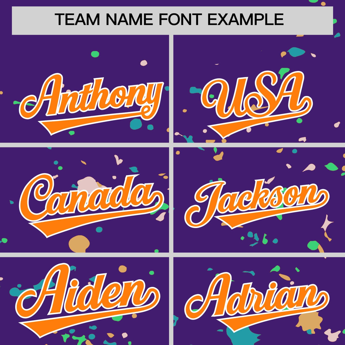 Custom Purple Orange White Spray Painting Graffiti Pattern Personalization T-shirt| KXKSHOP