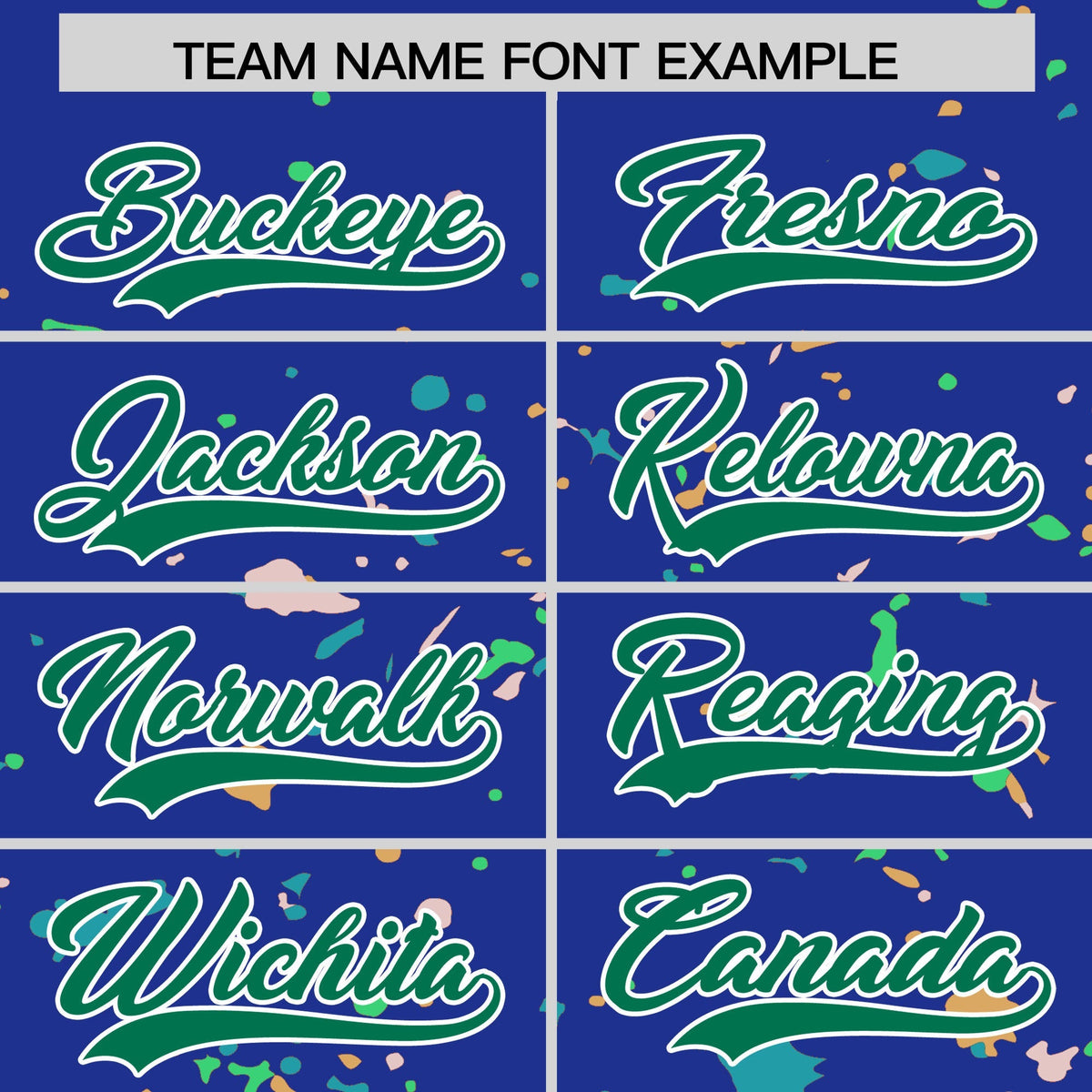 Custom Royal Blue Kelly Green White Spray Painting Graffiti Pattern Personalization T-shirt| KXKSHOP