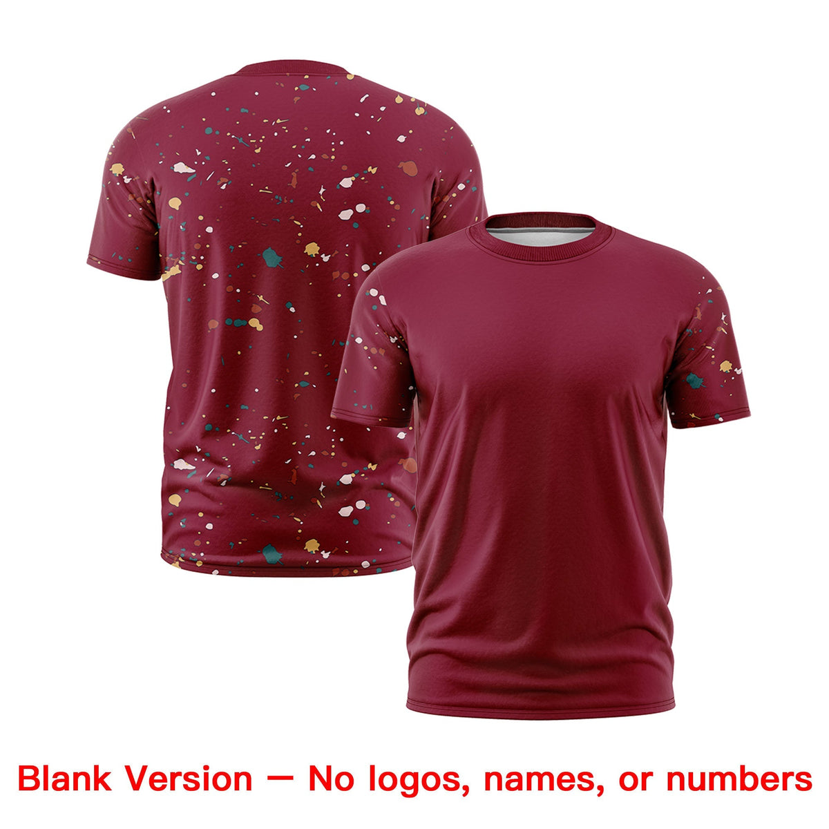 Custom Crimson Royal Blue White Spray Painting Graffiti Pattern Personalization T-shirt| KXKSHOP