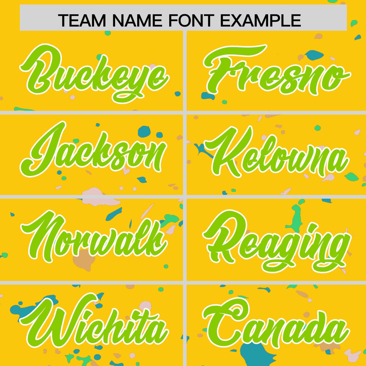 Custom Gold Neon Green White Spray Painting Graffiti Pattern Personalization T-shirt| KXKSHOP