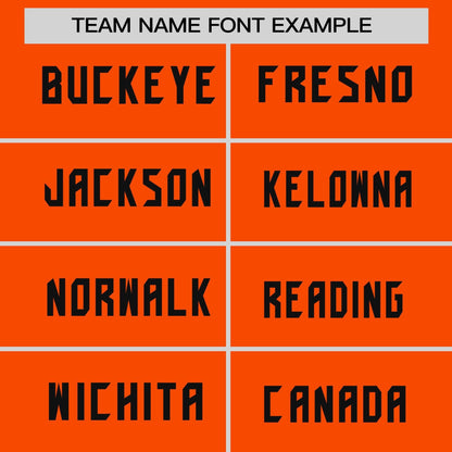 Custom Orange Black-White Crew Neck Personalized Raglan Long Sleeve Performance T-Shirt