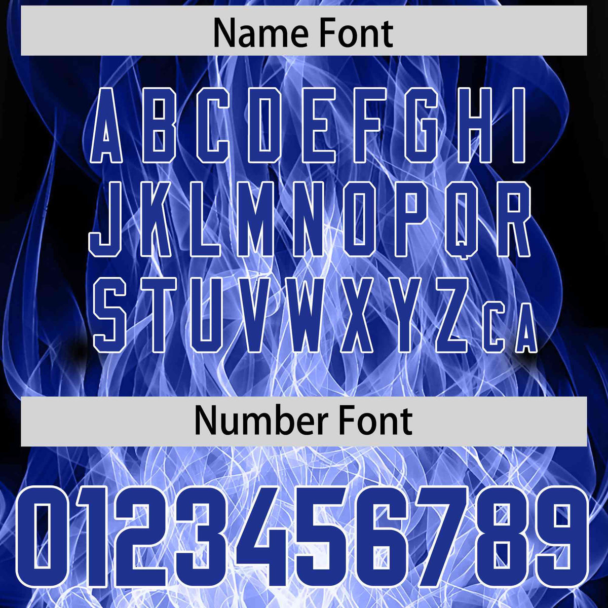 Custom Black Royal Blue Colorful Flame Pattern Long Sleeve Performance T-Shirt