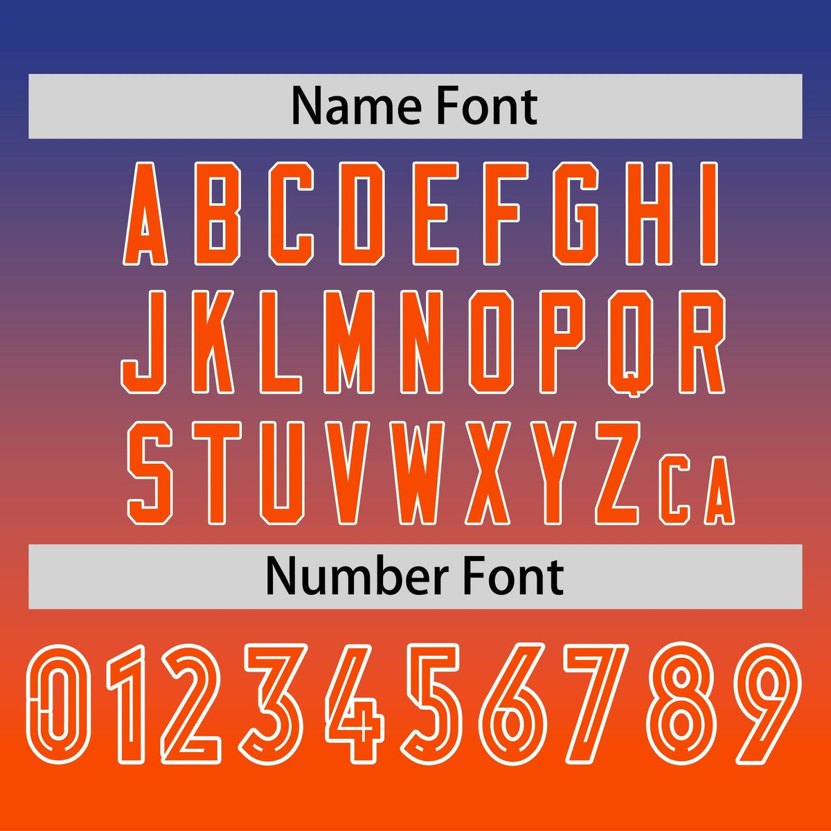 Custom Royal-Orange Gradient Fashion Design Long Sleeve Performance T-Shirt